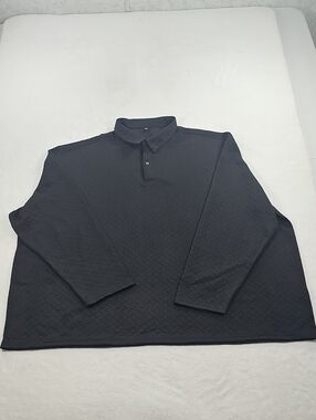 Source Unknown Men's Long Sleeve Polo Shirt 8XL Warm - Black